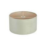 Hemel Round, 40x22cm Shade, Sage Green Velvet With Prosecco Paper Lining & Prosecco Finish Carrier