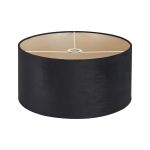 Hemel Round, 50x25cm Shade, Black Velvet With Prosecco Paper Lining & Prosecco Finish Carrier