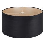 Hemel Round, 60x30cm Shade, Black Velvet With Prosecco Paper Lining & Prosecco Finish Carrier