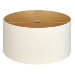 Hemel Round, 60x30cm Shade, Ivory Velvet With Champagne Paper Lining & Champagne Finish Carrier