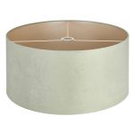 Hemel Round, 60x30cm Shade, Sage Green Velvet With Prosecco Paper Lining & Prosecco Finish Carrier