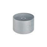 Hemel Round, 30x20cm Shade, Light Grey Velvet With Light Grey TC Lining & Light Grey Finish Carrier