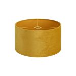 Hemel Round, 40x22cm Shade, Ochre Velvet With Ochre TC Lining & Ochre Finish Carrier