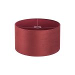 Hemel Round, 40x22cm Shade, Oxblood Velvet With Oxblood TC Lining & Oxblood Finish Carrier