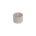 Hemel Round, 18x13.5cm Shade, Self Lined Ivory Faux Silk & Ivory Carrier