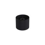 Hemel Round, 20x16.5cm Shade, Self Lined Black Faux Silk & Black Carrier