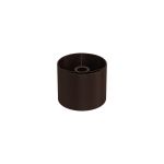 Hemel Round, 20x16.5cm Shade, Self Lined Chocolate Faux Silk & Chocolate Carrier