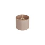 Hemel Round, 20x16.5cm Shade, Self Lined Pebble Faux Silk & Pebble Carrier