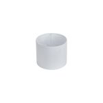 Hemel Round, 20x16.5cm Shade, Self Lined Porcelain Faux Silk & Porcelain Carrier