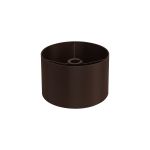 Hemel Round, 30x20cm Shade, Self Lined Chocolate Faux Silk & Chocolate Carrier