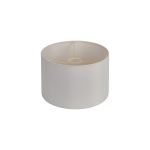 Hemel Round, 30x20cm Shade, Self Lined Ivory Faux Silk & Ivory Carrier