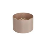 Hemel Round, 30x20cm Shade, Self Lined Pebble Faux Silk & Pebble Carrier