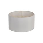 Hemel Round, 40x22cm Shade, Self Lined Ivory Faux Silk & Ivory Carrier