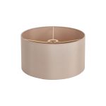 Hemel Round, 40x22cm Shade, Self Lined Pebble Faux Silk & Pebble Carrier