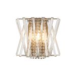 Faline Wall Lamp, 2 x E14, Antique Brass/Clear