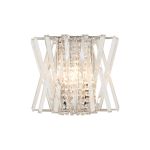 Faline Wall Lamp, 2 x E14, Polished Nickel/Clear