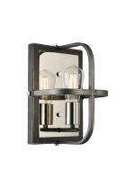 Sora Wall Lamp 1 Light E27, Pewter / Polished Nickel