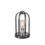 Sora Table Lamp 1 Light E27, Pewter / Polished Nickel