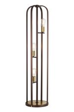Sora Floor Lamp 3 Light E27, Brown Oxide / Antique Bronze