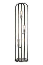 Sora Floor Lamp 3 Light E27, Pewter / Polished Nickel