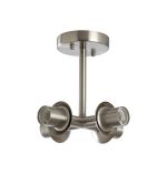 Zara Semi Flush Ceiling Light (FRAME ONLY), 4 Light E27, Satin Nickel