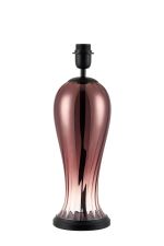 Zara Vase Table Lamp Without Shade, 1 Light E27, Satin Black/Copper Fade Glass