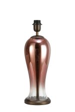 Zara Vase Table Lamp Without Shade, 1 Light E27, Matt Bronze Plated/Copper Fade Glass