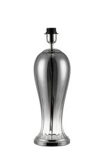 Zara Vase Table Lamp Without Shade, 1 Light E27, Polished Nickel/Smoke Fade Glass