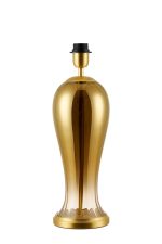 Zara Vase Table Lamp Without Shade, 1 Light E27, Satin Gold/Gold Fade Glass