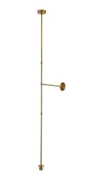 Zara Multi Height Fixed Pendant (FRAME ONLY), 1 Light E27, Brass Gold
