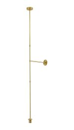 Zara Multi Height Fixed Pendant (FRAME ONLY), 1 Light E27, Satin Gold