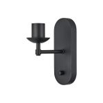 Zara Wall Lamp With Rotary Dimmer (FRAME ONLY), 1 Light E27, Satin Black