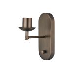 Zara Wall Lamp With Rotary Dimmer (FRAME ONLY), 1 Light E27, Bronze