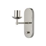 Zara Wall Lamp With Rotary Dimmer (FRAME ONLY), 1 Light E27, Polished Nickel