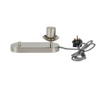 Zara Table Lamp With Rotary Dimmer Without Shade, 1 Light E27, Polished Nickel