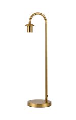 Zara Curved Table Lamp Without Shade, 1 Light E27, Brass Gold