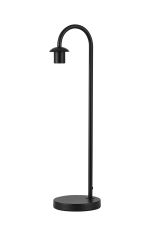 Zara Curved Table Lamp Without Shade, 1 Light E27, Satin Black