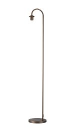 Zara Curved Floor Lamp Without Shade, 1 Light E27, Bronze