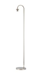 Zara Curved Floor Lamp Without Shade, 1 Light E27, Polished Nickel
