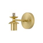 Zara Wall Light (FRAME ONLY), 1+1 Up & Down Light G9+E27, Satin Gold