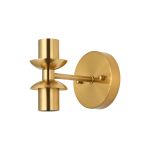Zara Wall Light (FRAME ONLY), 1+1 Up & Down Light E27, Brass Gold