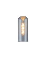 Zara Tubular 10 x 25cm Glass Shade (A), Smoke Blue