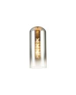 Zara Tubular 10 x 25cm Glass Shade (A), Smoke Fade