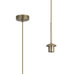 Zara 1.75m Single Pendant (FRAME ONLY), 1 Light E27, Antique Brass