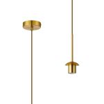 Zara 1.75m Single Pendant (FRAME ONLY), 1 Light E27, Brass Gold