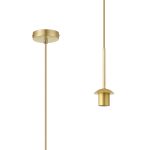 Zara 1.75m Single Pendant (FRAME ONLY), 1 Light E27, Satin Gold