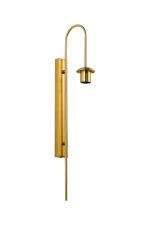 Zara 70cm Curved Wall Light (FRAME ONLY), 1 Light E27, Brass Gold