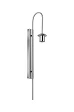 Zara 70cm Curved Wall Light (FRAME ONLY), 1 Light E27, Polished Nickel
