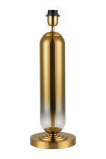 Zara Tubular Table Lamp Without Shade, 1 Light E27, Brass Gold/Gold Fade Glass