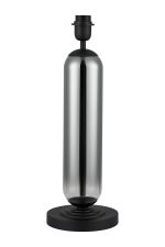 Zara Tubular Table Lamp Without Shade, 1 Light E27, Satin Black/Smoke Fade Glass